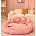 Fluffy Dog Bed Winter Warm Large Pet Products Small Sofa Baskets Pets Kennel Mat Puppy Cats Supplies Basket Blanket Accessories