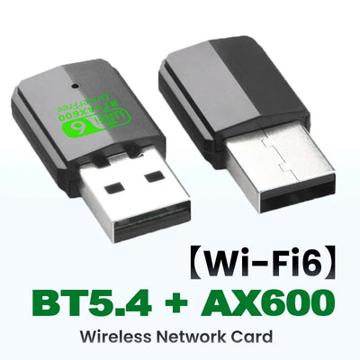 Wifi 6 Adapter AX600/AX300 Bluetooth5.4 Usb 2.4G/5Ghz Antena PC Laptop Dongle 802.11ax Wireless Network Card for | SAMAG