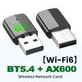 Wifi 6 Adapter AX600/AX300 Bluetooth5.4 Usb 2.4G/5Ghz Antena PC Laptop Dongle 802.11ax Wireless Network Card for | SAMAG