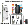 6068,5572,6072,6085 Mortise Lock Tuya Wifi App Camera Smart Digital Lock With Fingerprint Face Key Card Rfid