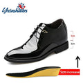 3/6/8 Cm Elevator Shoes Men Dress Shoes Patent Leather Men Heighten Formal Shoes Pointed Business Men Oxfords Suit Shoes