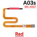 New For Samsung A13 A135 A136 A137 A03s A037 Home Button Fingerprint Sensor Flex With Power Key Button Flex Cable