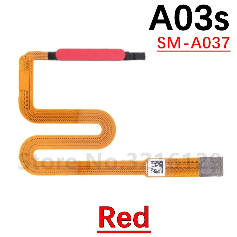 New For Samsung A13 A135 A136 A137 A03s A037 Home Button Fingerprint Sensor Flex With Power Key Button Flex Cable