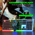 Mechanical Feel Keyboard and Mouse Set, with RGB LED Backlight, USB Wired - 104 Keys - Ideal Choice for Gaming and Office