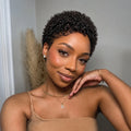 Afro Short Pixie Cut Wigs Human Hair Short Kinky Curly Wigs for Women Bazilian Remy Hair Machine Made Cap Daily Party Cosplay