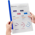 10 Pcs Plastic File Folder with Sliding Bar(10mm) Report Covers, Transparent Resume Presentation File Folders Organizer Binder