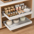 Pull Out Cabinet Organizer Slide Out Drawer Metal Slide Drawer Storage Rack for Kitchen Pantry Cupboard Under Sink Pot Pan Spice Food Storage Pullable Sliding Storage Organizer Rack