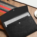 A4 Portable File Storage Bag Durable PU Material Expandable Folder - Popular File Storage Manager