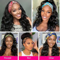 38 Inch Body Wave Headband Wig for Women Human Hair Wear and Go Brazilian Virgin Full Machine Human Hair 220 Density