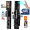 Tuya App Security Lock, Waterproof Smart Door Locks with 3D Face & Palm Recognition Camera Video, Smart Lock Suitable for Israel