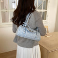 Polka Dot Top Handle Bag with Star Charm Y2k Daily Carry Purse Large Capacity Boston Bag for Women Commute Travel Everyday