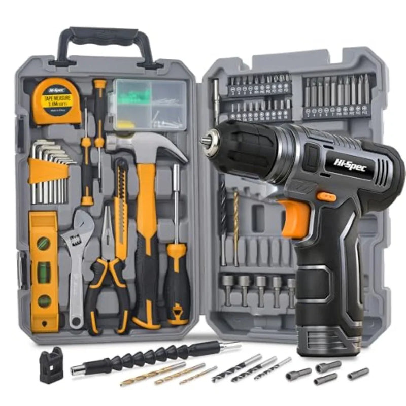 Tool Set with 8V Drill Home DIY Repair and Maintenance, Cordless USB Electric Driver, Hand Kit for Women and - View 7 | SAMAG