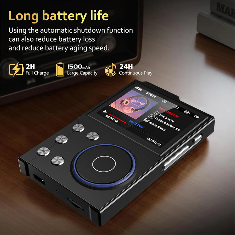 HiFi MP3 Player Lossless DSD Digital Audio Music Player Bluetooth-Compatible 5.3 Digital Music Player HiFi Lossless Audio Player