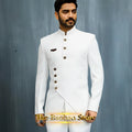 Matching Design Men's Suit 2pcs African/Indian Safiri Attire Customized Set with Gold Button for Wedding Party Formal Events