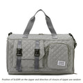 Durable Nylon Travel Duffle Bag, Portable Sports Gym Bag for Overnight Trips Shoulder Duffel Training Bag, Spacious Argyle