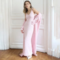 Tuularose Women Long Dress 2 Piece Solid Knitted Spaghetti Strap Dress Long Sleeve Cardigan Set Casual Fashion Female Dress Set