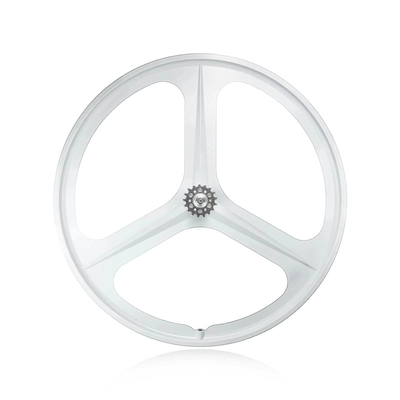 MAGICBROS Fixed Gear Bike Front Wheel 700C Three-Spoke Magnesium Alloy Hub One-Piece Track Bike Single Wheel Hub for Fixed Gear