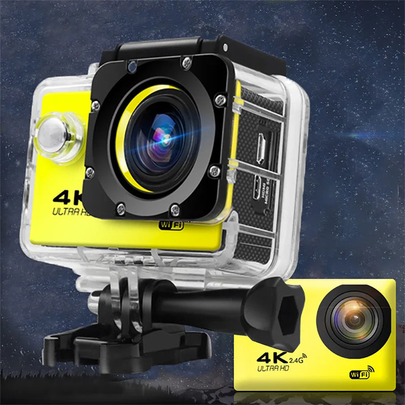 Ultra HD 4K Action Camera 30fps/170D Underwater Helmet Waterproof 2.0-inch Screen WiFi Remote Control Sports go Video Camera Pro