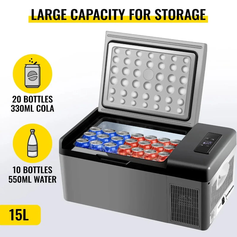 Mini Fridge Refrigerator Portable Car Freezer 15L Compressor Cooler