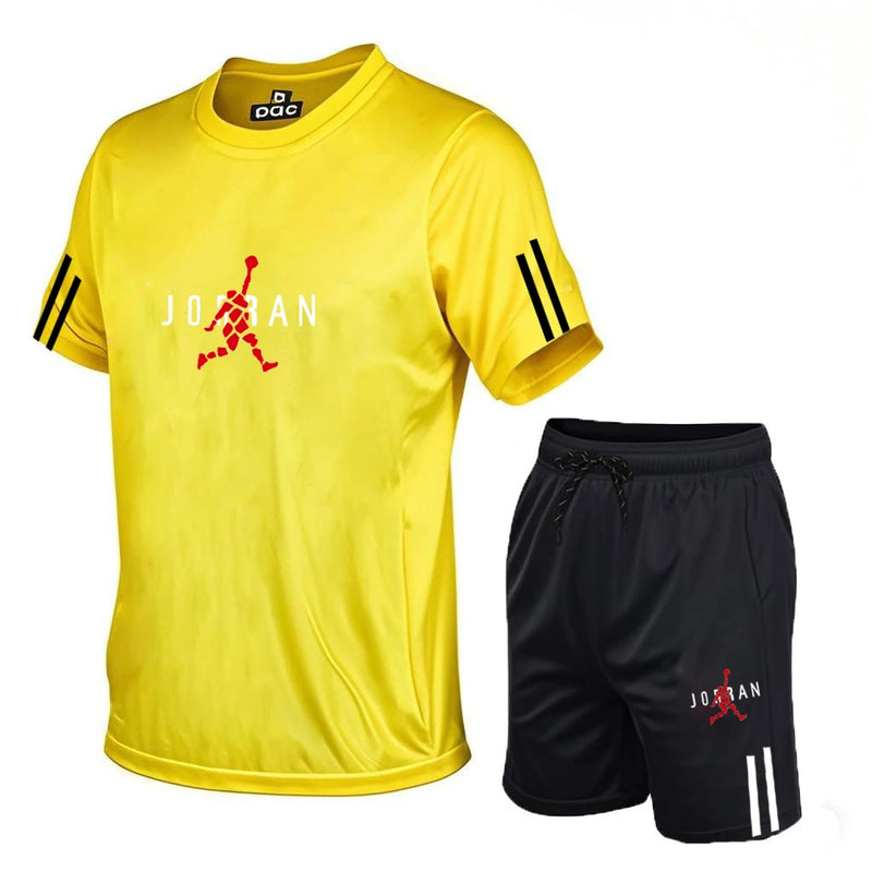 Men's Casual Sports Two - Piece Set, Fashionable Printed Short - Sleeved and Running - View 6 | SAMAG