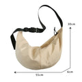 Crossbody Bags Men Solid Color Large Capacity Hobos Unisex Harajuku Japanese Style Nylon Waterproof Travel Shoulder Zipper Purse