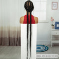 48inch Super Long Cornrow Braided Wigs Synthetic Full Lace Kontless Braids Wig Lace Frontal Braided Lace Wigs for Black Women