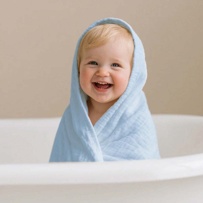 Elinfant 1PC Solid Color Absorbent Baby Hooded Towel 100% Cotton Bath Towel For Bathroom,Pool,Beach