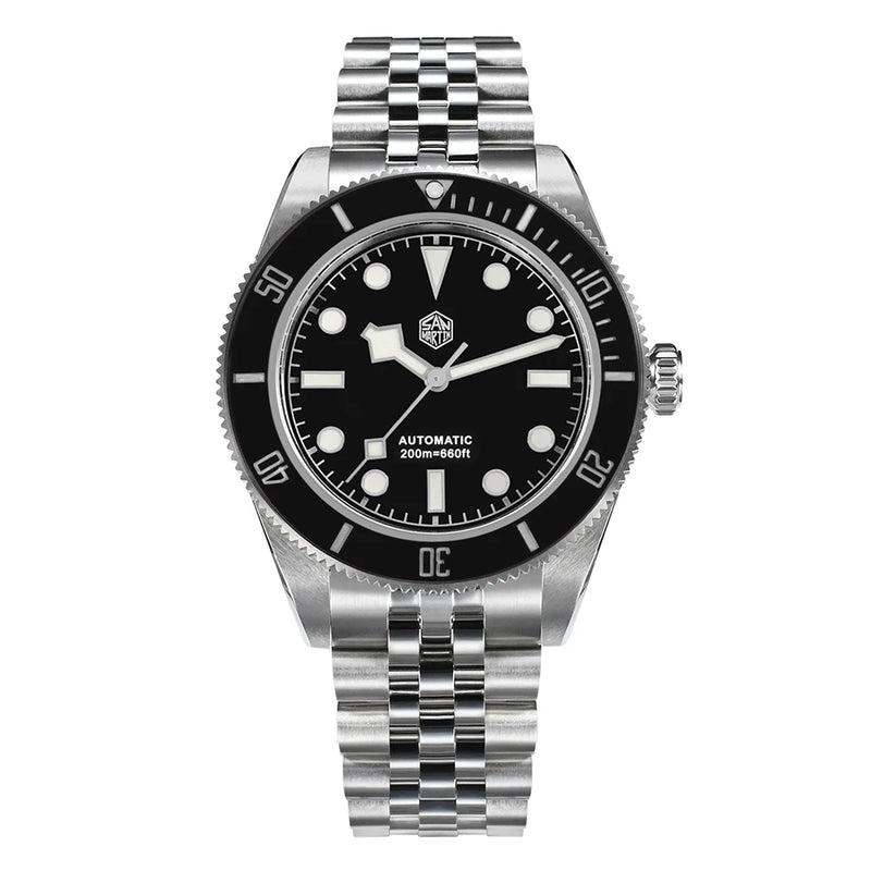 San Martin 40mm BB Men Watch Luxury Sport Diver Fly Clasp NH35 Automatic Mechanical Man Watches Jubilee BGW-9 20Bar SN0128
