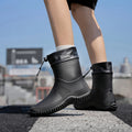 1 Pair of Men's Short-Tube Rain Boots, Outdoor Commuting Waterproof Shoes, Women's Low-Cut Lightweight Non-Slip Water Boots, Beach Rain Boots