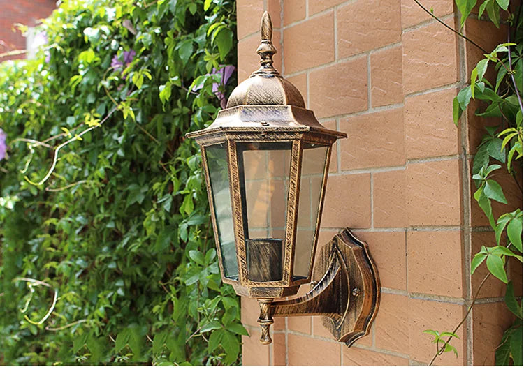Europe Style Retro E27 Wall Lamp Courtyard Garden Outdoor Waterproof Lighting Aisel Stairs Residential Balcony Porch Fixtures