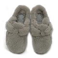 Mule Slippers Mink Fur Slides Comwarm Fashion Women Clogs Cork Insole Fur Slippers with Arch Support Outdoor Slides Home Shoes