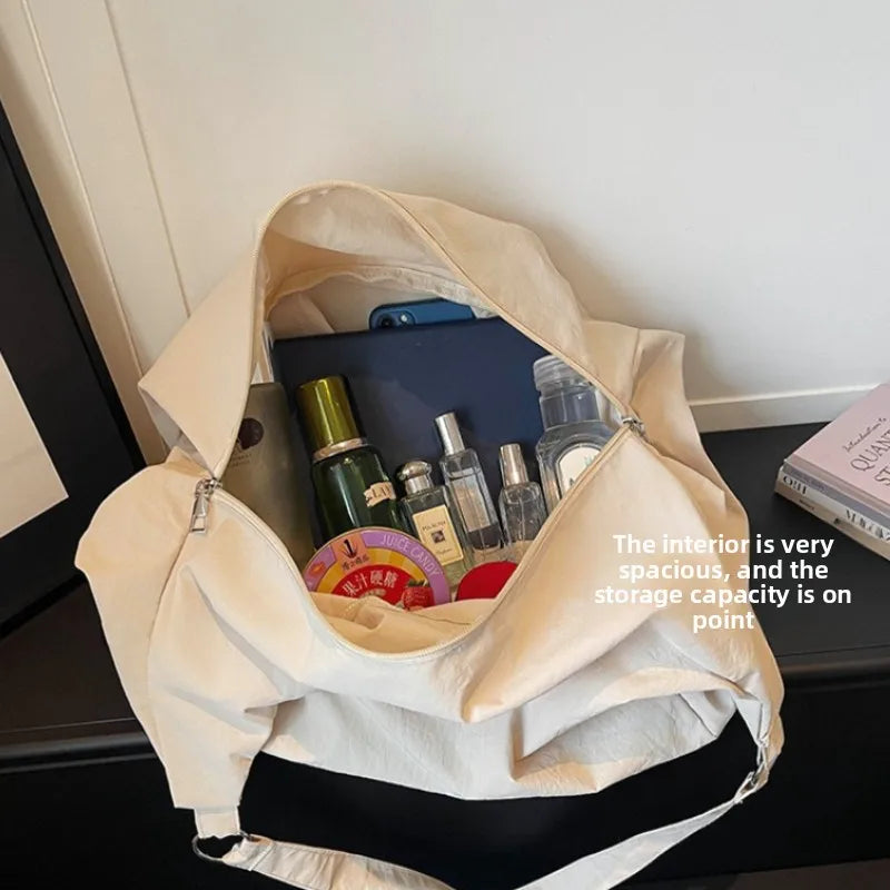 Japan Style Lightweight Shoulder Crossbody Bag Casual Nylon Women Big Bag Simple Student Handbag Fashion Commuting Hobos Bag
