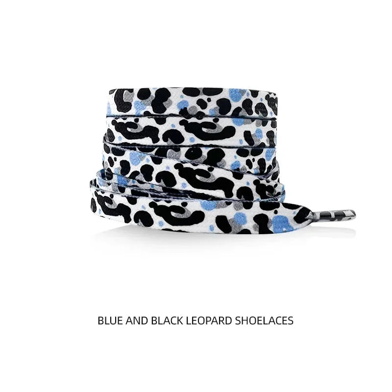 Classic Animal Pattern Shoelaces Flat AF1/AJ Sneakers Shoe Laces Tiger/Snake/Leopard Print Shoelace for 120/140/160CM Shoestring
