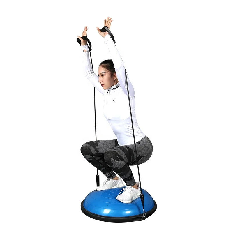 Explosion-proof Pilates Jump Ball Hemisphere Yoga Sponge Handle Balance Hemisphere Pilates Wave Speed Ball