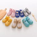 Baby Shoes Cotton Floor Socks Shoes Cartoon Cute Baby First Walkers Toddler Shoes Girl Boys Kids Soft  PU Sole Shoe Anti-slip