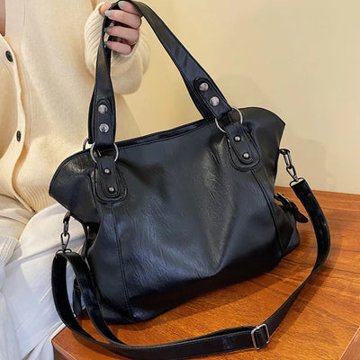 Big Black Shoulder Bags for Women Large Hobo Shopper | SAMAG