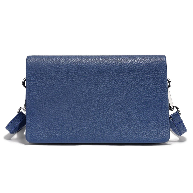 Zency New Soft Plain Color Leather Bag Multiple Pockets Women's Bag Genuine Leather Shoulder Crossbody Versatile Commuting Bag