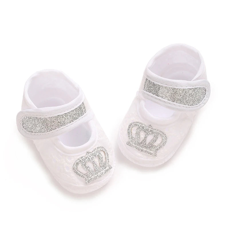 Multiple Styles Newborn Baby First Baptist Shoe: Newborn Boy and Girl White Baptist Shoes Soft Sole Walking Shoes Size-9CM-10CM