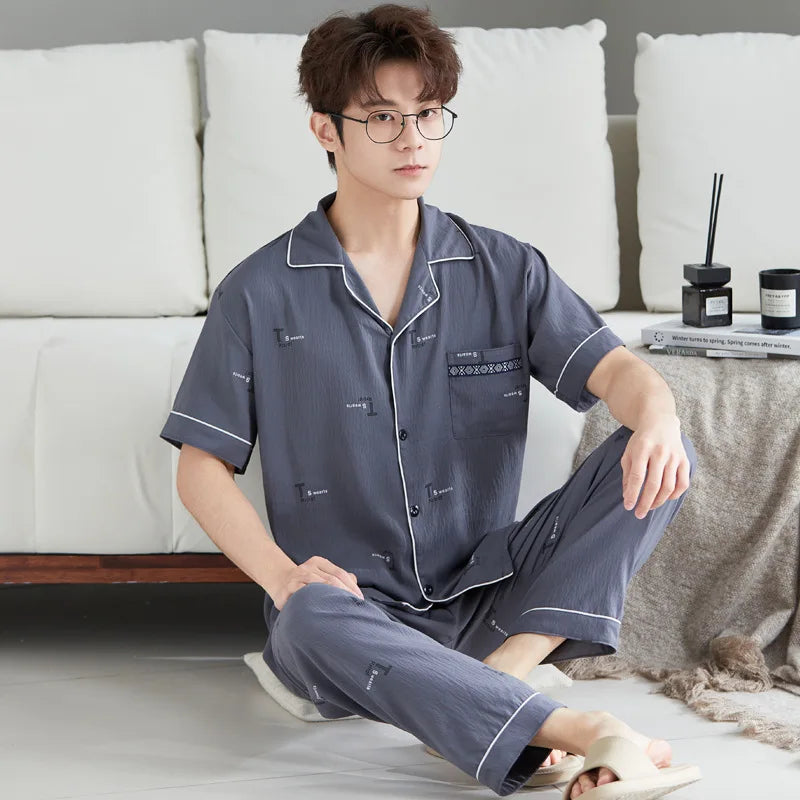 Men's Pajamas Sets Room Wear Men's Home Clothes Comfortable Man Pajamas Cholovіcha Set Pajama for Man Sleepwear Mens Pyjamas