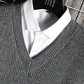 Man Clothes Waistcoat V Neck Vest Knitted Sweaters for Men Business Black Sleeveless Japanese Harajuku Fashion S Cheap Street A