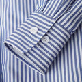 Women Spring Summer Blouses Shirts Lady Fashion Casual Long Sleeve Turn-down Blue Stripes Blusas Tops