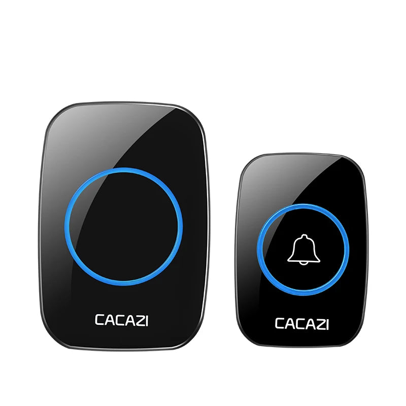 CACAZI New Wireless Doorbell Waterproof 300m Range US EU UK Plug-in Home Intelligent Door Bell Chime 1 2 Button 1 2 3 Receivers