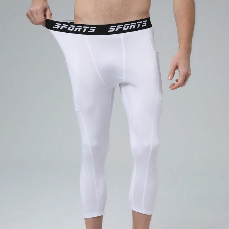 Men Compression Shorts Gym Running Leggings Quick Dry Sport Tights Fitness Basketball Leggings Training Tights Man Gym Clothing