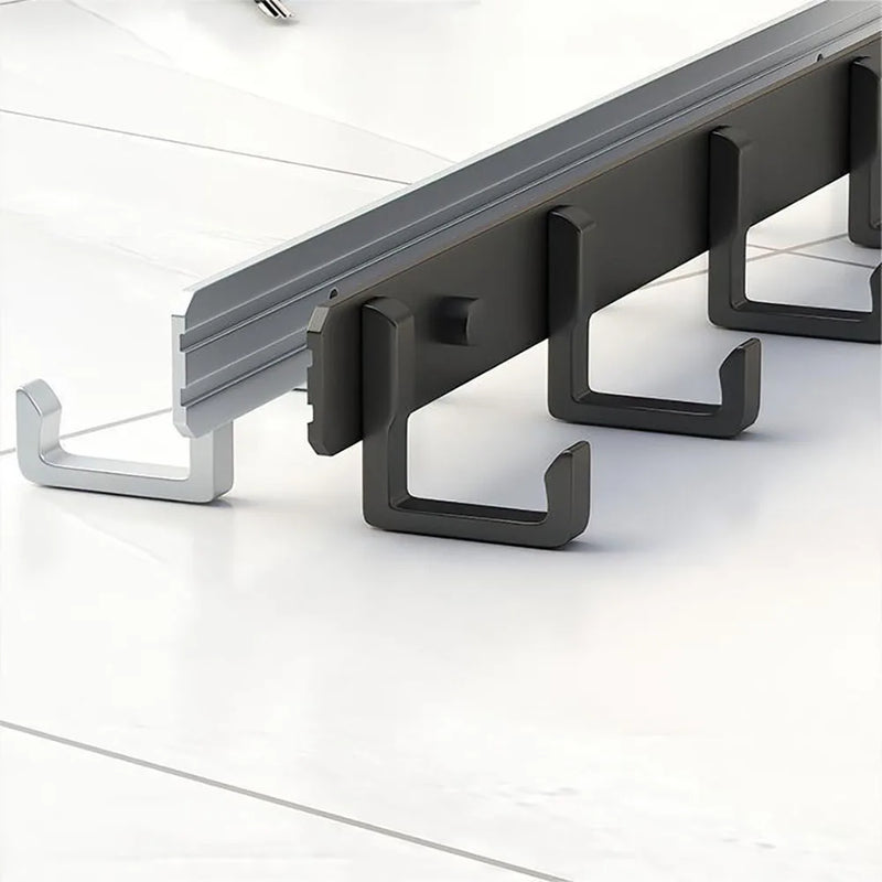 Kitchen Space Aluminum Punch - Free Hooks Are Easy to Install Utensils Storage Bathroom Bathrobe Towel - View 6 | SAMAG