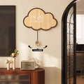 Cloud-Shaped Wall Clock LED Perpetual Calendar 2024 Motion-Sensor Silent Mechanism Long Battery Life