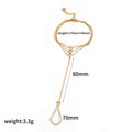 Fashion 18K Gold Plated Stainless Steel Zircon Ring Bracelet for Women Individualistic Daily Wear - Visuel 13 | SAMAG