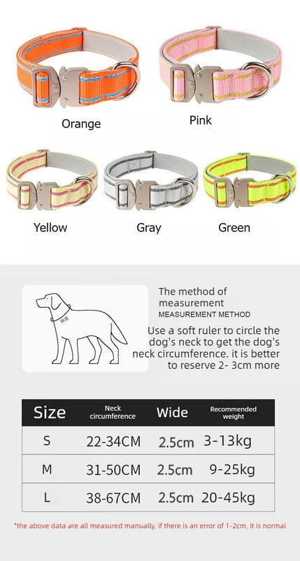 Adjustable Anti‑Escape Pet Collar with Buckle for Outdoor Walking Dog Leash Dog Rope for Dogs and Cats Neck Ring