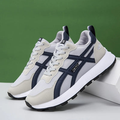 Breathable Multi-Material Flat Heel Running Shoes Soft | SAMAG