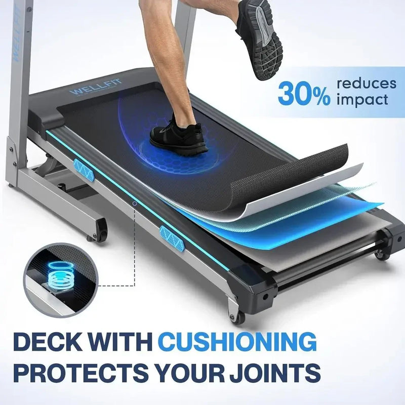15% Auto Incline 4.0HP Folding Treadmill, 400LBS - View 5 | SAMAG
