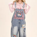 Y2K Aesthetic Cartoon Dog Embroidery Denim Overalls Women - View 4 | SAMAG